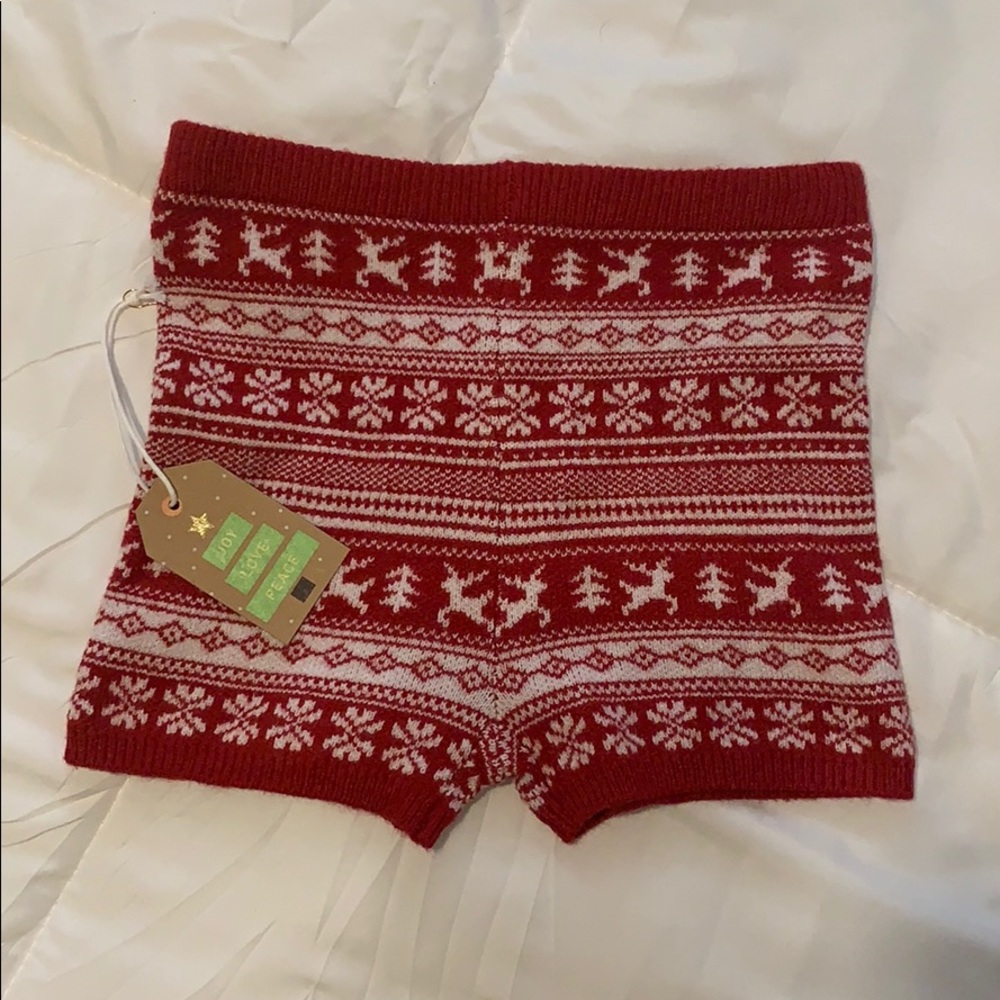 Knit Christmas shorts girls (s)